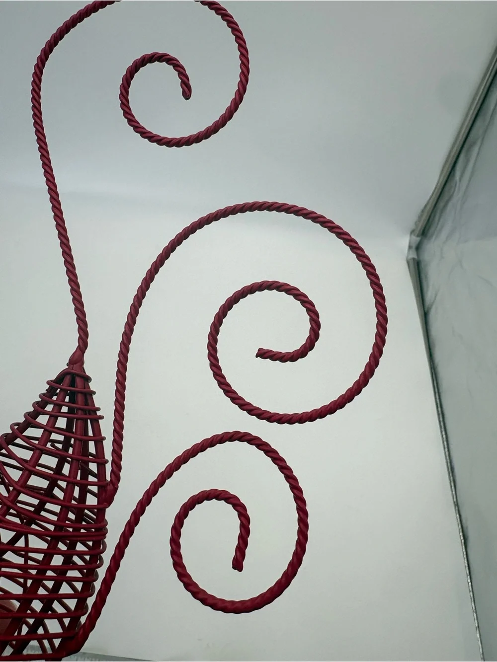 Red Wire Rooster Egg Basket